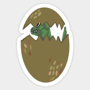 Baby dinosaur in egg Sticker